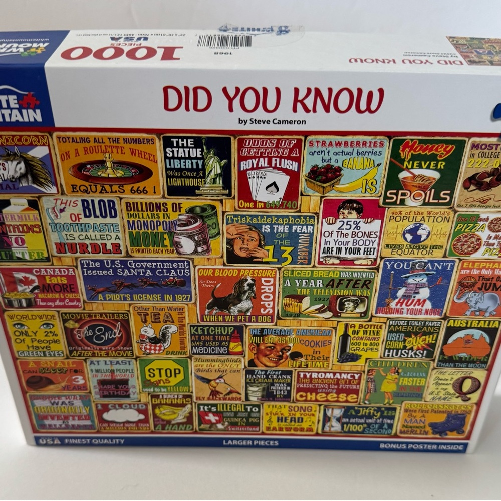 Did You Know 1000 Piece Puzzle